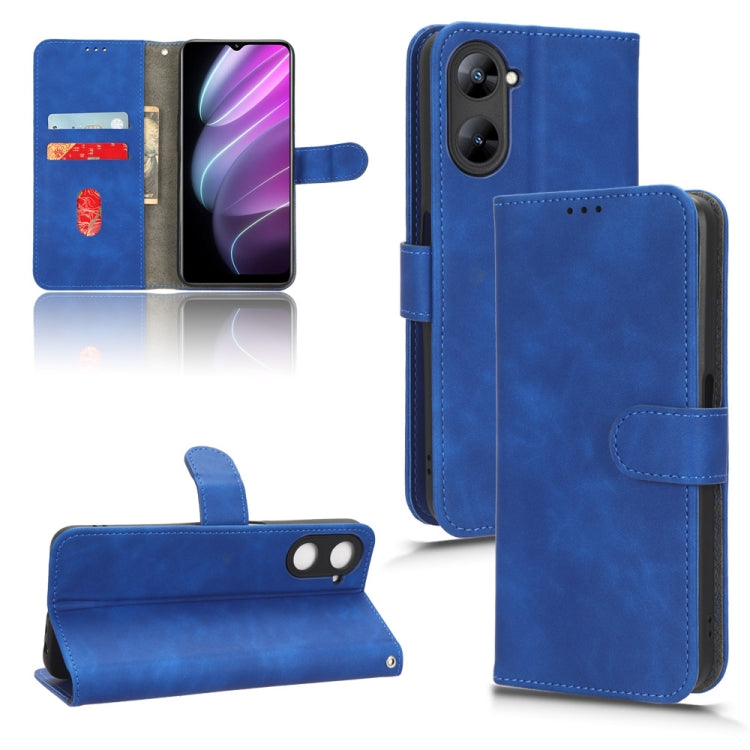 For Realme V30 / V30T Skin Feel Magnetic Flip Leather Phone Case