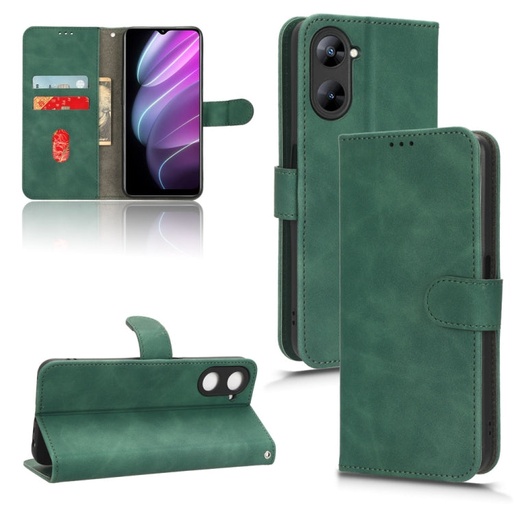 For Realme V30 / V30T Skin Feel Magnetic Flip Leather Phone Case