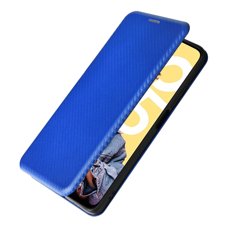 For Realme C55 Carbon Fiber Texture Flip Leather Phone Case
