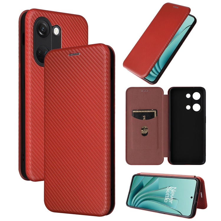 For OnePlus Ace 2V Carbon Fiber Texture Flip Leather Phone Case