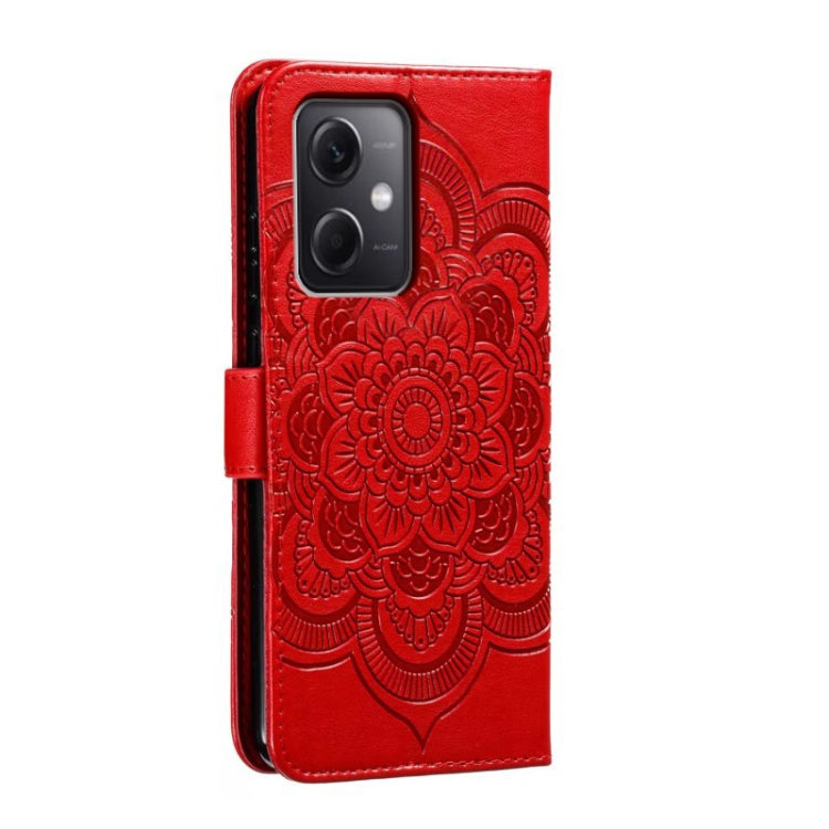 For Xiaomi Redmi Note 12 5G Global Sun Mandala Embossing Pattern Phone Leather Case