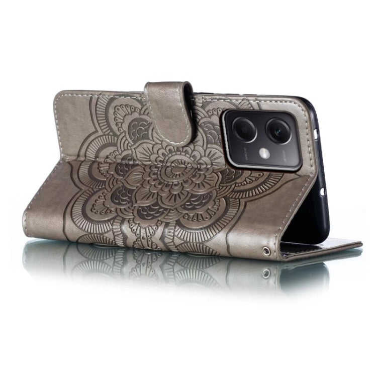 For Xiaomi Redmi Note 12 5G Global Sun Mandala Embossing Pattern Phone Leather Case