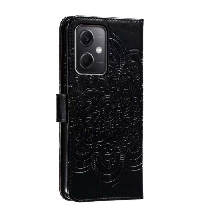 For Xiaomi Redmi Note 12 5G Global Sun Mandala Embossing Pattern Phone Leather Case