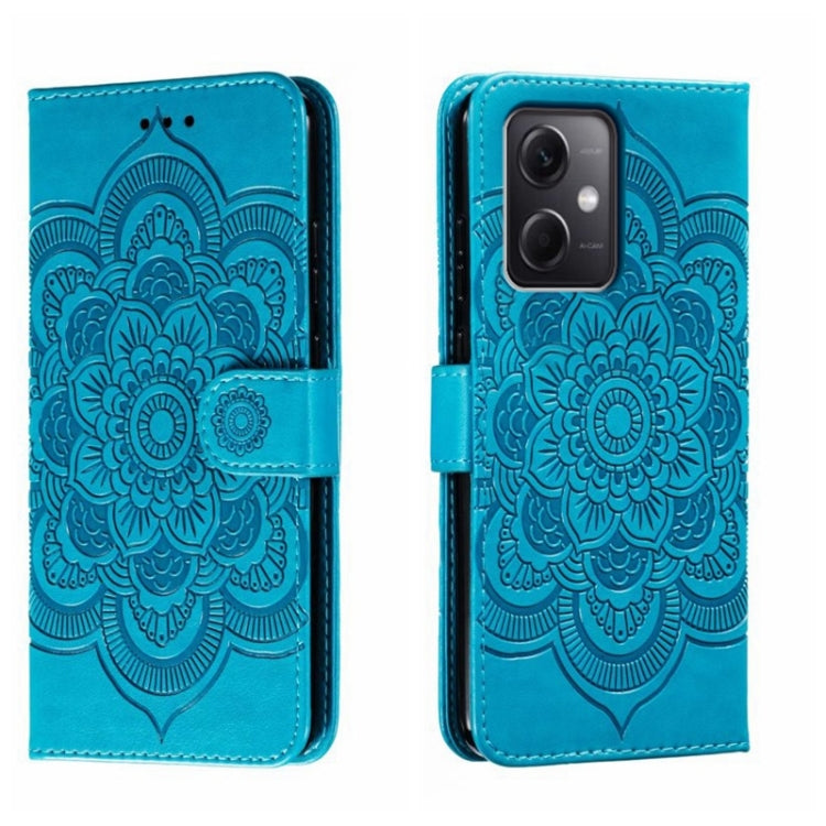 For Xiaomi Redmi Note 12 5G Global Sun Mandala Embossing Pattern Phone Leather Case