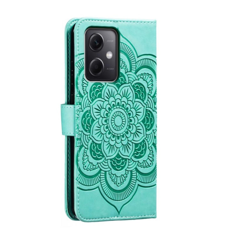 For Xiaomi Redmi Note 12 5G Global Sun Mandala Embossing Pattern Phone Leather Case