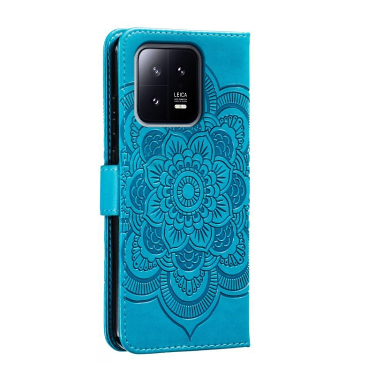 For Xiaomi 13 Sun Mandala Embossing Pattern Phone Leather Case