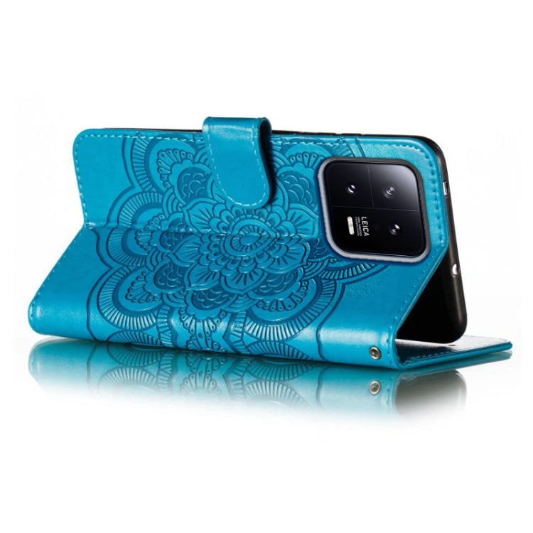 For Xiaomi 13 Sun Mandala Embossing Pattern Phone Leather Case
