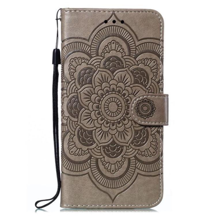 For Huawei Enjoy 50 Sun Mandala Embossing Pattern Phone Leather Case