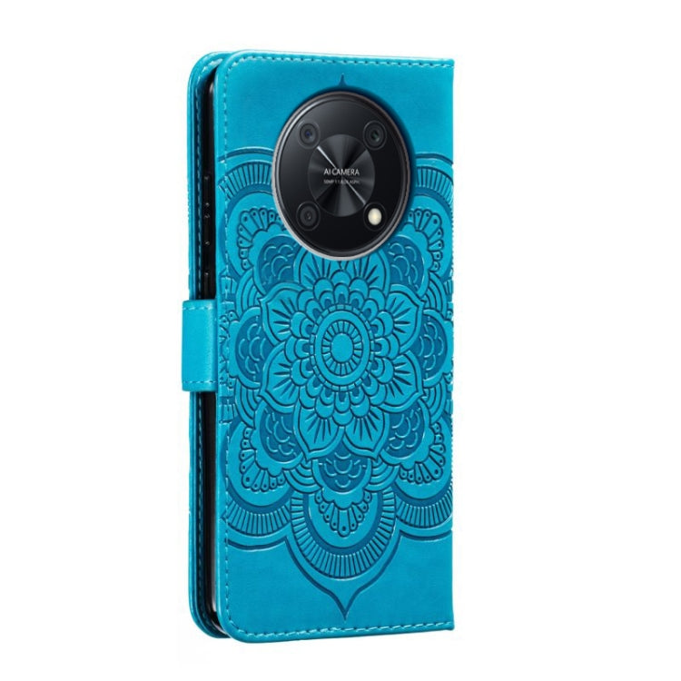For Huawei Enjoy 50 Pro Sun Mandala Embossing Pattern Phone Leather Case