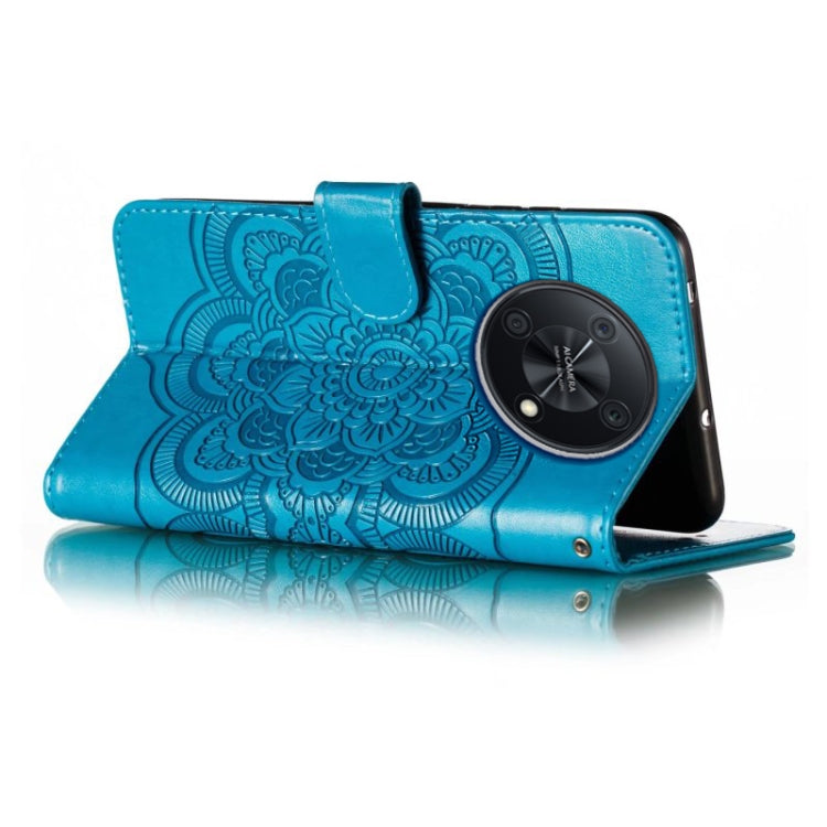 For Huawei Enjoy 50 Pro Sun Mandala Embossing Pattern Phone Leather Case