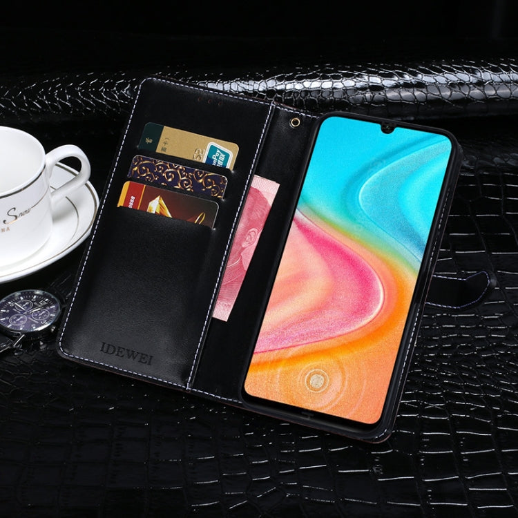 For Huawei Honor 20 Lite idewei Crocodile Texture Horizontal Flip Leather Case with Holder & Card Slots & Wallet