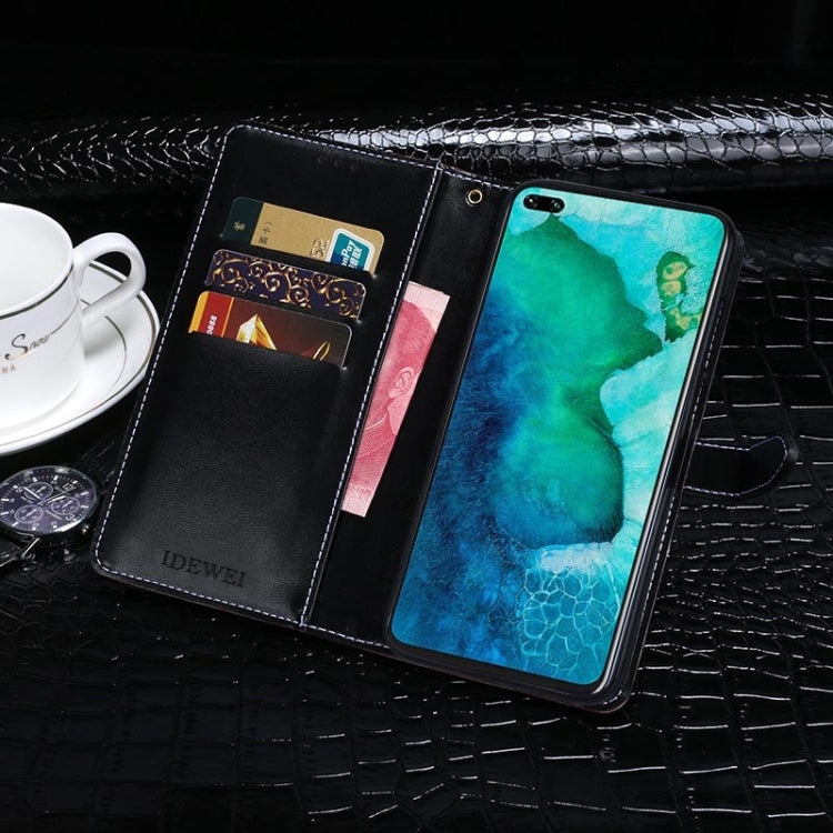 For Huawei Honor V30 idewei Crocodile Texture Horizontal Flip Leather Case with Holder & Card Slots & Wallet