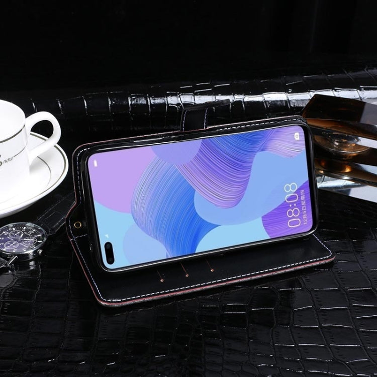 For Huawei Nova 6 idewei Crocodile Texture Horizontal Flip Leather Case with Holder & Card Slots & Wallet