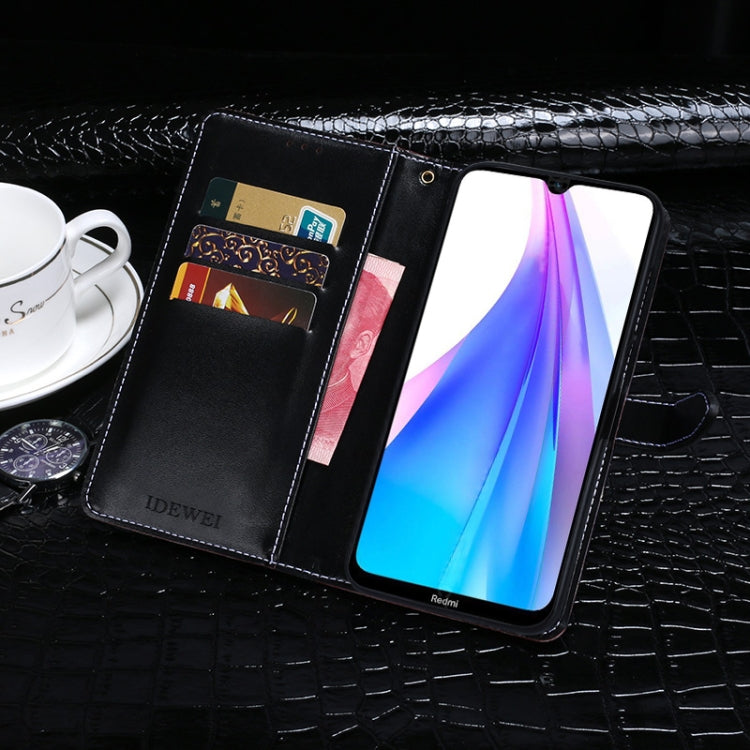 For Xiaomi Redmi Note 8T idewei Crocodile Texture Horizontal Flip Leather Case with Holder & Card Slots & Wallet