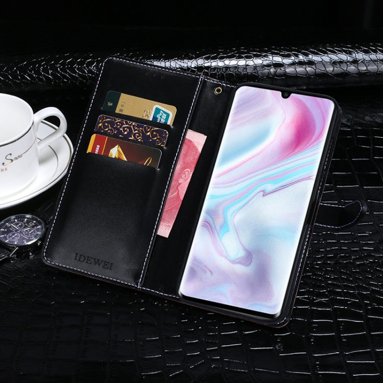 For Xiaomi Redmi CC9 Pro / Note 10 idewei Crocodile Texture Horizontal Flip Leather Case with Holder & Card Slots & Wallet