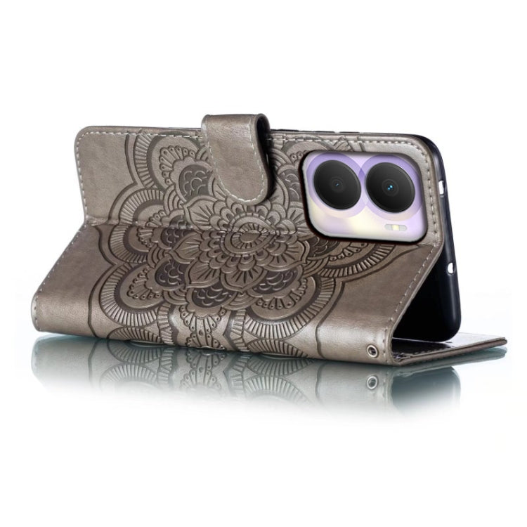 For Honor Play 40 Plus Sun Mandala Embossing Pattern Phone Leather Case