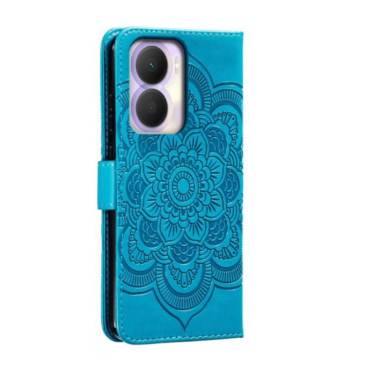For Honor Play 40 Plus Sun Mandala Embossing Pattern Phone Leather Case