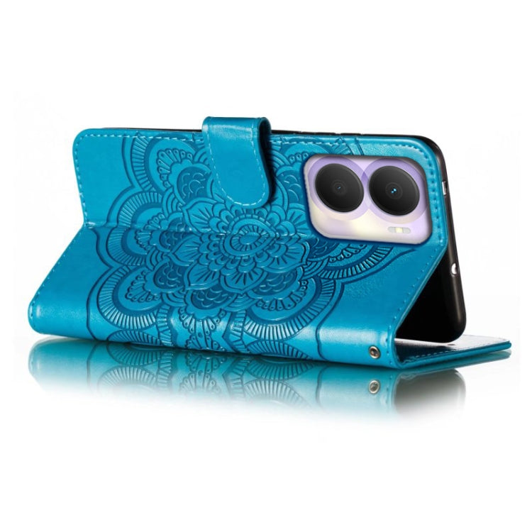 For Honor Play 40 Plus Sun Mandala Embossing Pattern Phone Leather Case