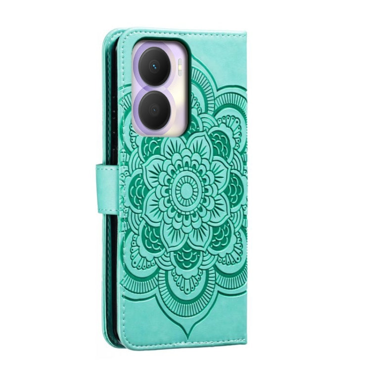 For Honor Play 40 Plus Sun Mandala Embossing Pattern Phone Leather Case