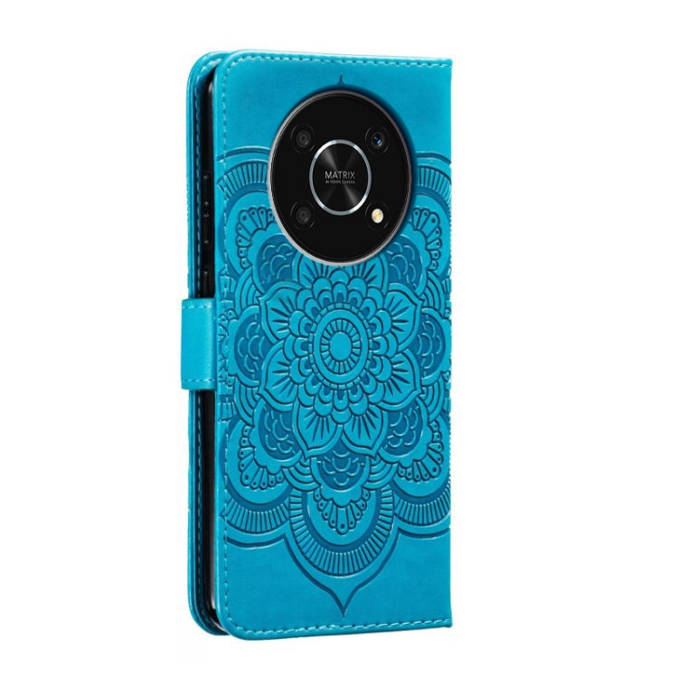 For Honor X30 5G Sun Mandala Embossing Pattern Phone Leather Case