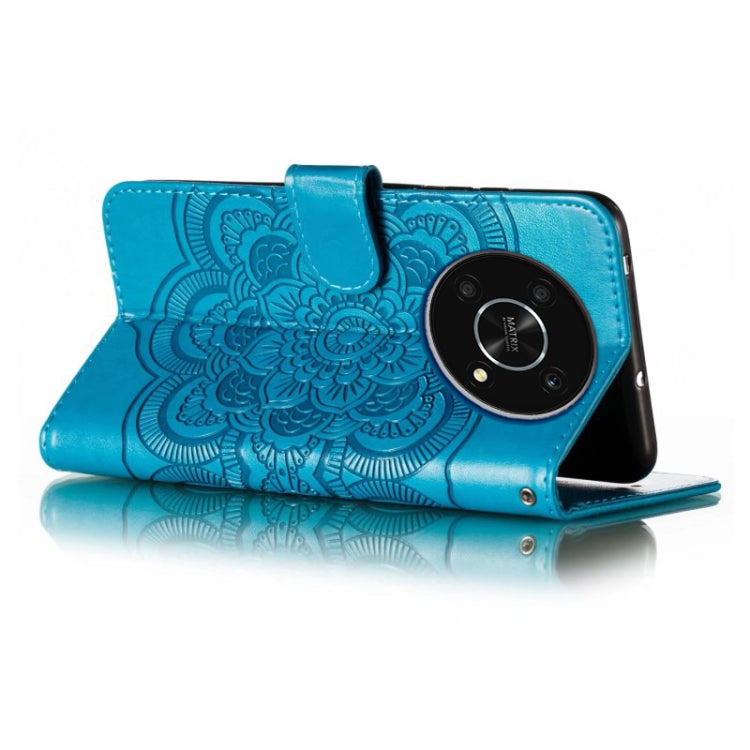 For Honor X30 5G Sun Mandala Embossing Pattern Phone Leather Case