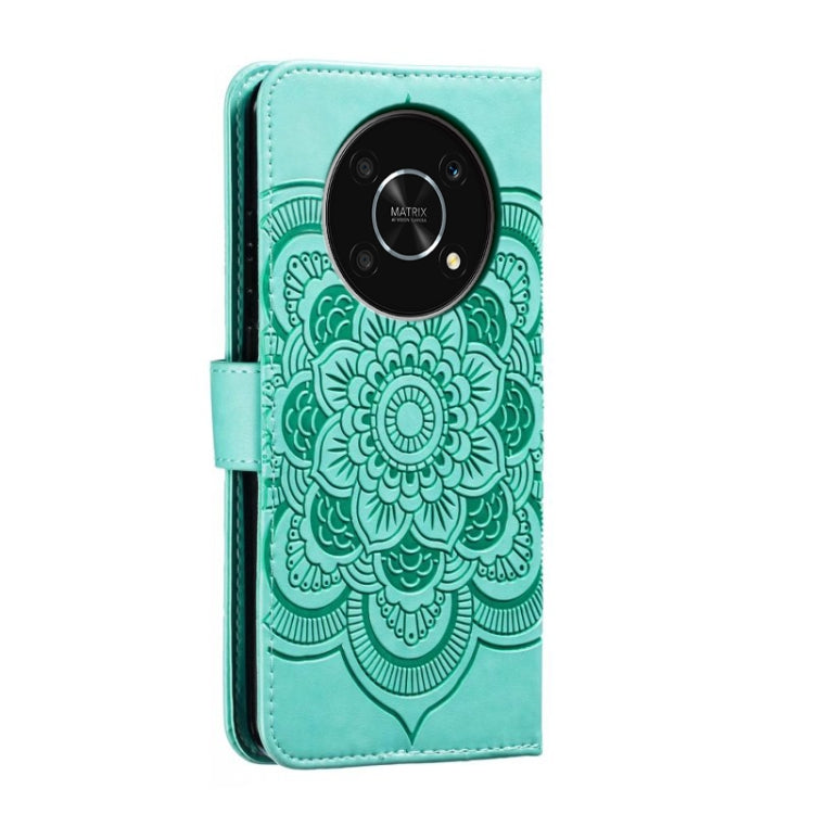 For Honor X30 5G Sun Mandala Embossing Pattern Phone Leather Case