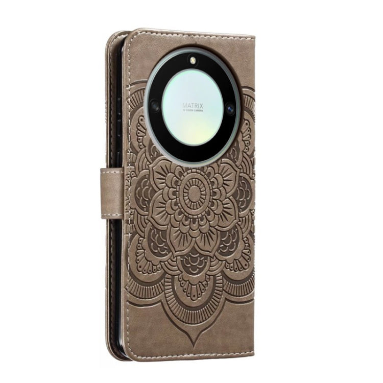 For Honor X40 Sun Mandala Embossing Pattern Phone Leather Case