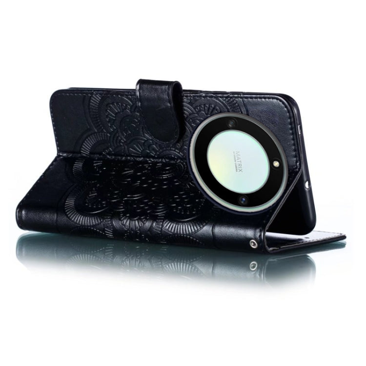 For Honor X40 Sun Mandala Embossing Pattern Phone Leather Case