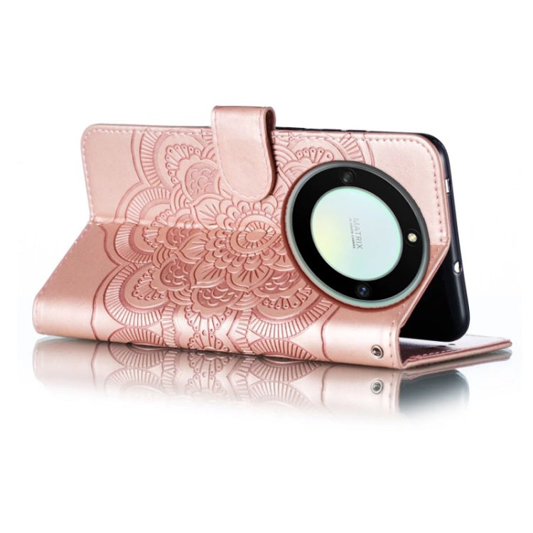 For Honor X40 Sun Mandala Embossing Pattern Phone Leather Case