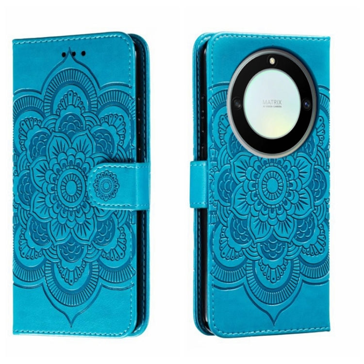 For Honor X40 Sun Mandala Embossing Pattern Phone Leather Case