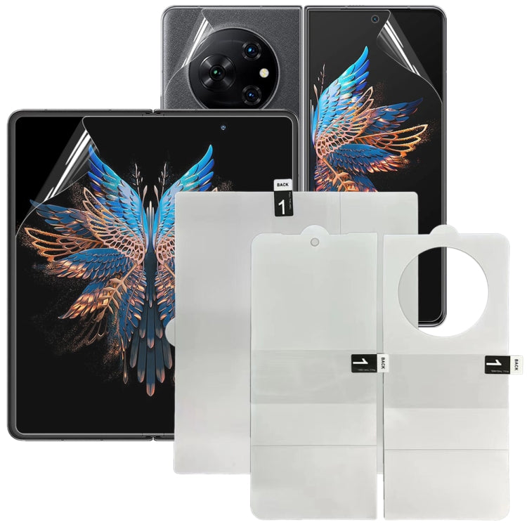 For Tecno Phantom V Fold Full Screen Protector Explosion-proof Big + Front + Back Screen Hydrogel Film