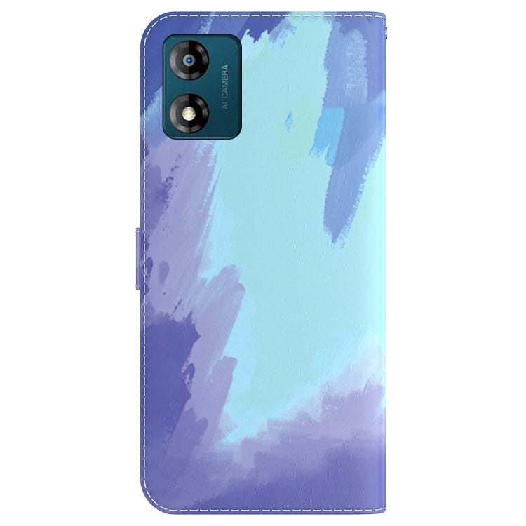 For Motorola Moto E13 Watercolor Pattern Flip Leather Phone Case