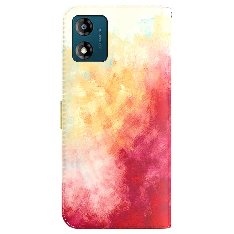 For Motorola Moto E13 Watercolor Pattern Flip Leather Phone Case