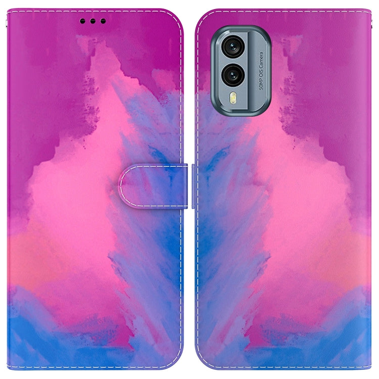 For Nokia X30 Watercolor Pattern Flip Leather Phone Case