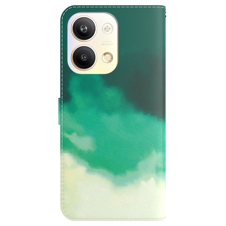 For OPPO Reno9 Pro Watercolor Pattern Flip Leather Phone Case