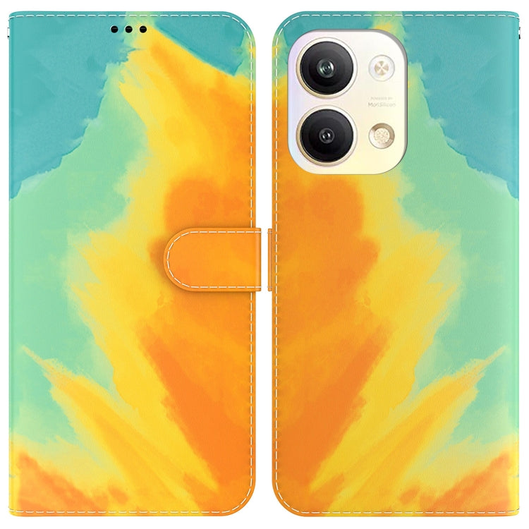 For OPPO Reno9 Pro Watercolor Pattern Flip Leather Phone Case