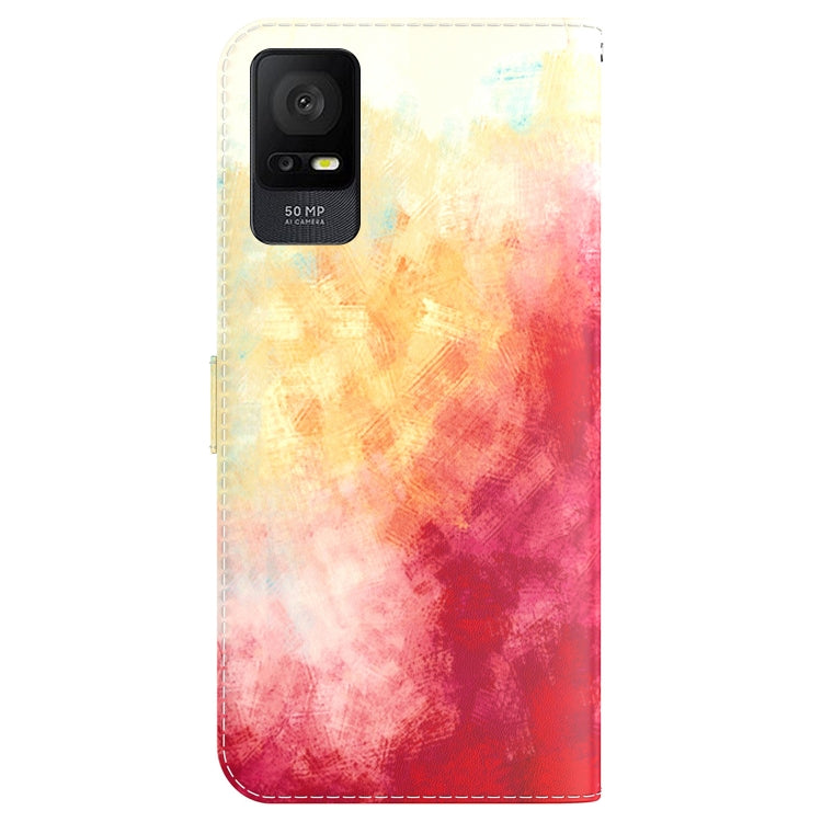 For TCL 408 Watercolor Pattern Flip Leather Phone Case
