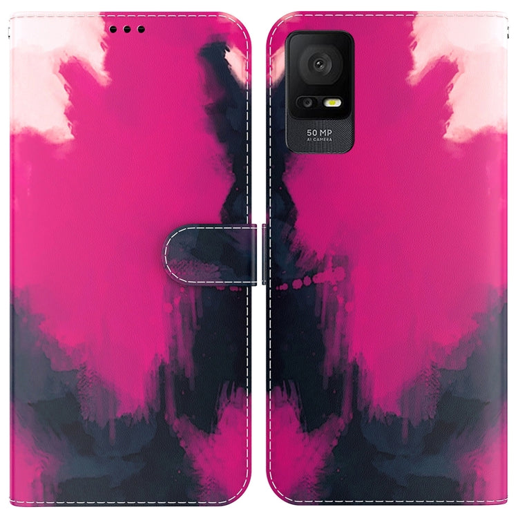 For TCL 408 Watercolor Pattern Flip Leather Phone Case