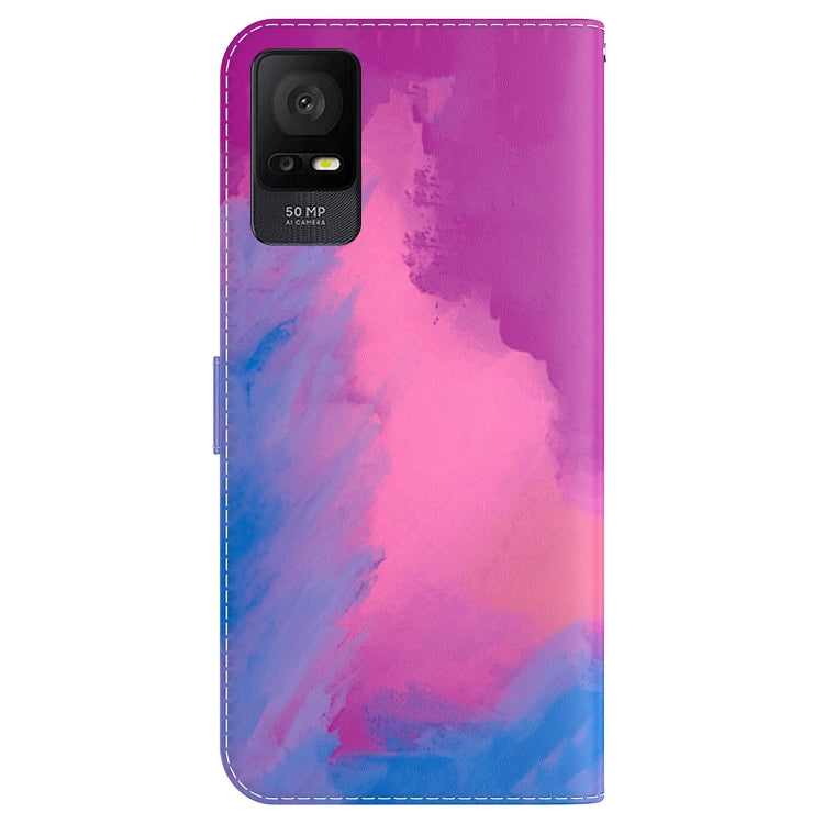 For TCL 408 Watercolor Pattern Flip Leather Phone Case