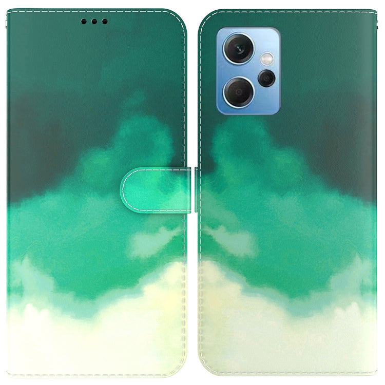 For Xiaomi Redmi Note 12 4G Global Watercolor Pattern Flip Leather Phone Case