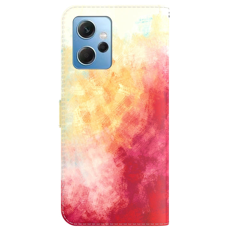 For Xiaomi Redmi Note 12 4G Global Watercolor Pattern Flip Leather Phone Case
