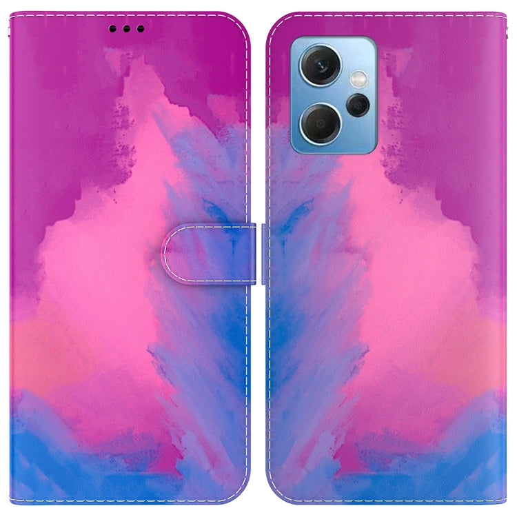 For Xiaomi Redmi Note 12 4G Global Watercolor Pattern Flip Leather Phone Case
