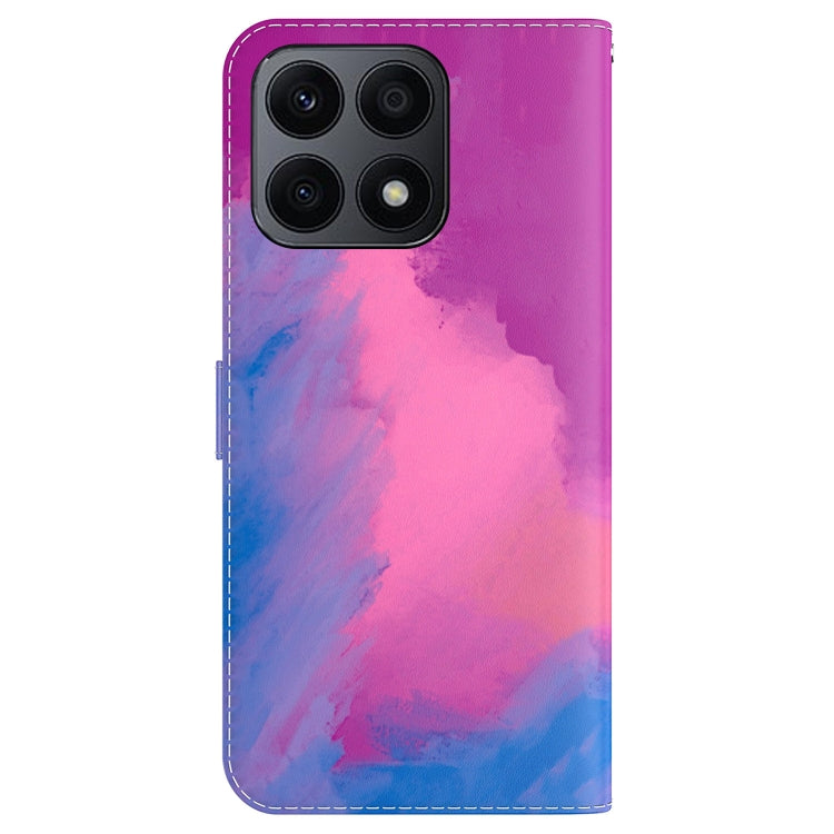 For Honor X8a Watercolor Pattern Flip Leather Phone Case