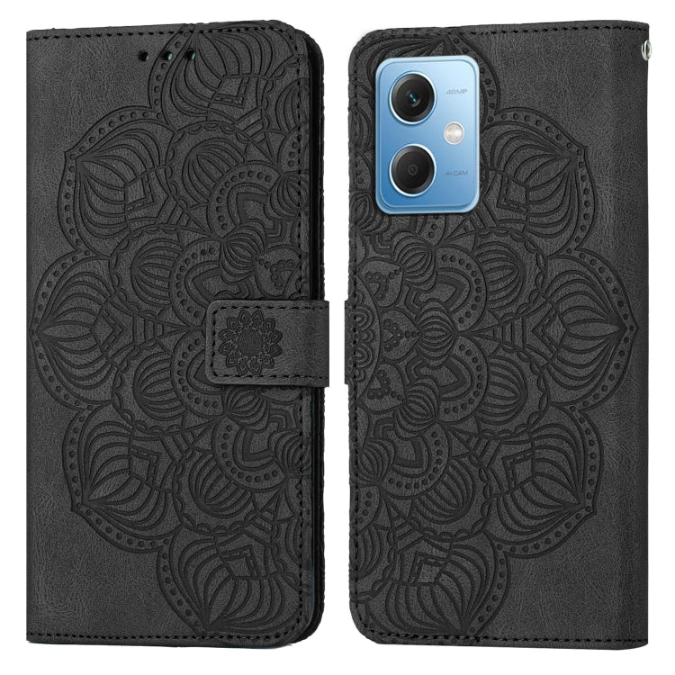 For Xiaomi Redmi Note 12 5G Global/Poco X5 Mandala Embossed Flip Leather Phone Case