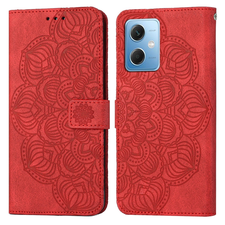 For Xiaomi Redmi Note 12 5G Global/Poco X5 Mandala Embossed Flip Leather Phone Case