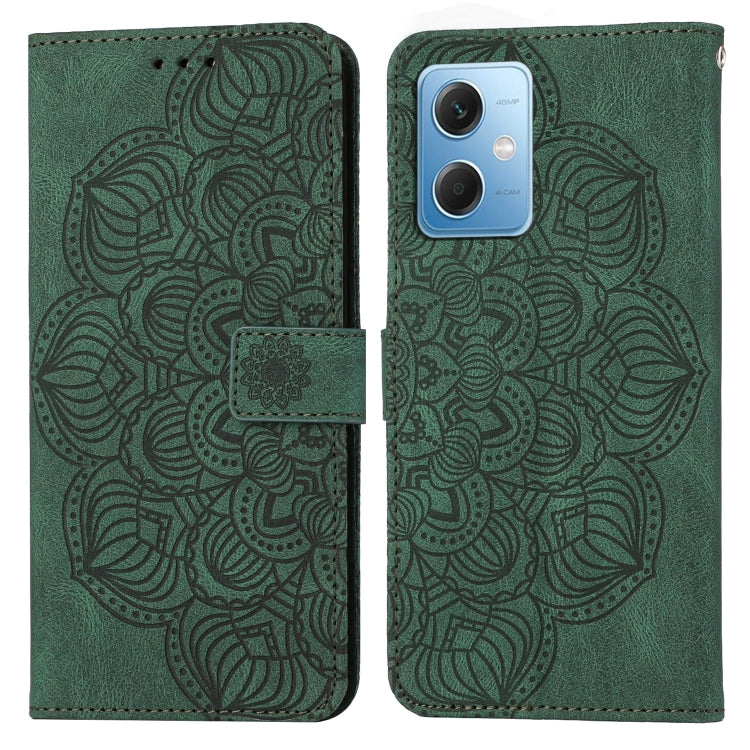 For Xiaomi Redmi Note 12 5G Global/Poco X5 Mandala Embossed Flip Leather Phone Case