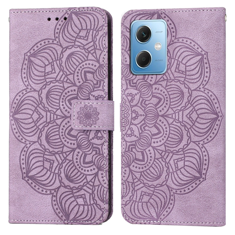 For Xiaomi Redmi Note 12 5G Global/Poco X5 Mandala Embossed Flip Leather Phone Case