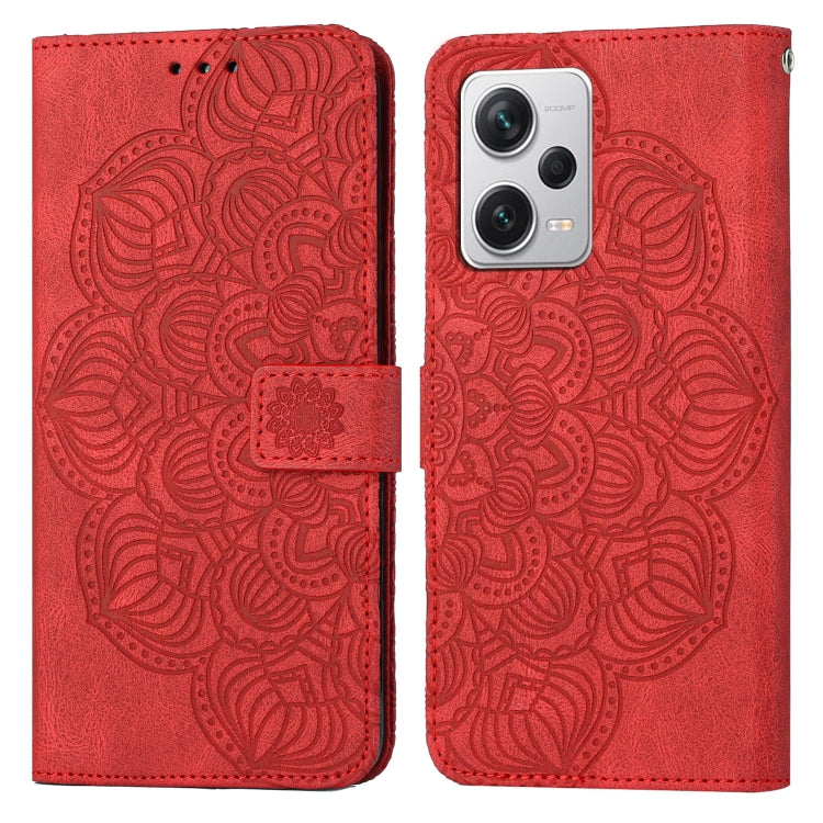 For Xiaomi Redmi Note 12 Pro 5G/Poco X5 Pro Mandala Embossed Flip Leather Phone Case