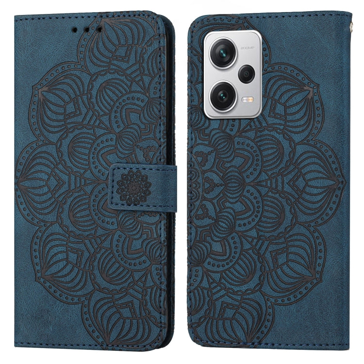 For Xiaomi Redmi Note 12 Pro 5G/Poco X5 Pro Mandala Embossed Flip Leather Phone Case