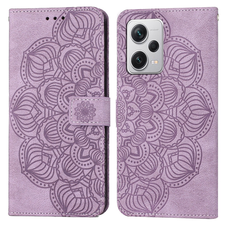 For Xiaomi Redmi Note 12 Pro 5G/Poco X5 Pro Mandala Embossed Flip Leather Phone Case